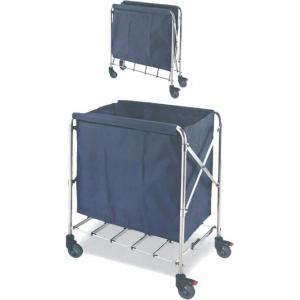 Foldable laundry Linen Trolley For Hotel Stainless steel tube