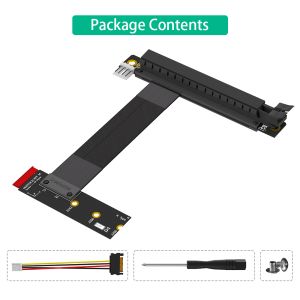 China Carte Riser M2 8G/Bps 4 broches NGFF Key M vers adaptateur Riser PCIe 16x 19cm wholesale