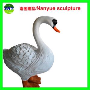 China personalize o modelo animal da cisne da estátua da fibra de vidro do tamanho como a estátua da decoração no jardim /square/alameda da loja supplier