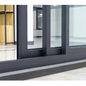 Waterproof Aluminum Framed Door Large Sliding Glass UPVC Laminated