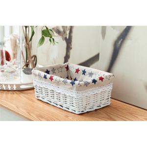 China wicker table storage basket bathroom basket with mat customize size square shape wicker baskets manufacturer supplier