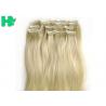 Bright Blonde Synthetic Human Hair Extensions No Chemical Processed Virgin Hair