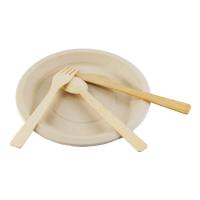 China Smooth Surface 100% Bamboo Disposable Wooden Cutlery 100pcs 300pcs on sale