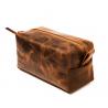 China New Handmade Leather Dopp Kit Bag Man Cosmetic Bag Genuine Leather Toiletry Kit Custom Gift Leather Toiletry Bag wholesale