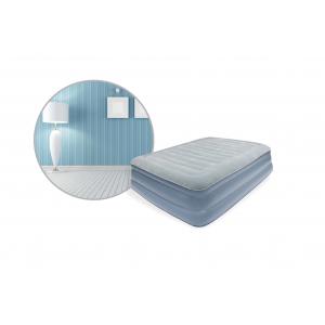 China Light Blue Deluxe Twin Size Inflatable Air Mattress Queen Size Inflatable Outdoor Furniture supplier