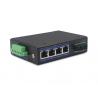 10/100M media converter 1fiber+4RJ45 unmanaged industrial switch with DIN rail
