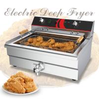 China TEF-201 20l Stainless Steel Electric Countertop Deep Fryer Single Tank for Restaurant on sale