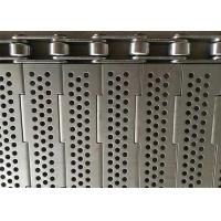 China 316 L Stainless Plate Link Belt , Perforated Plate Mesh For Noodles Drying on sale