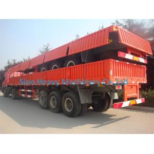 China Sino Truk Double Containers Semi Trailer Trucks , Red Diesel Truck Trailer supplier