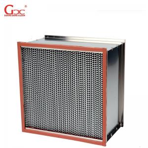 250m3/H 400degree H14 High Temperature Hepa Filter With Baffle Plate