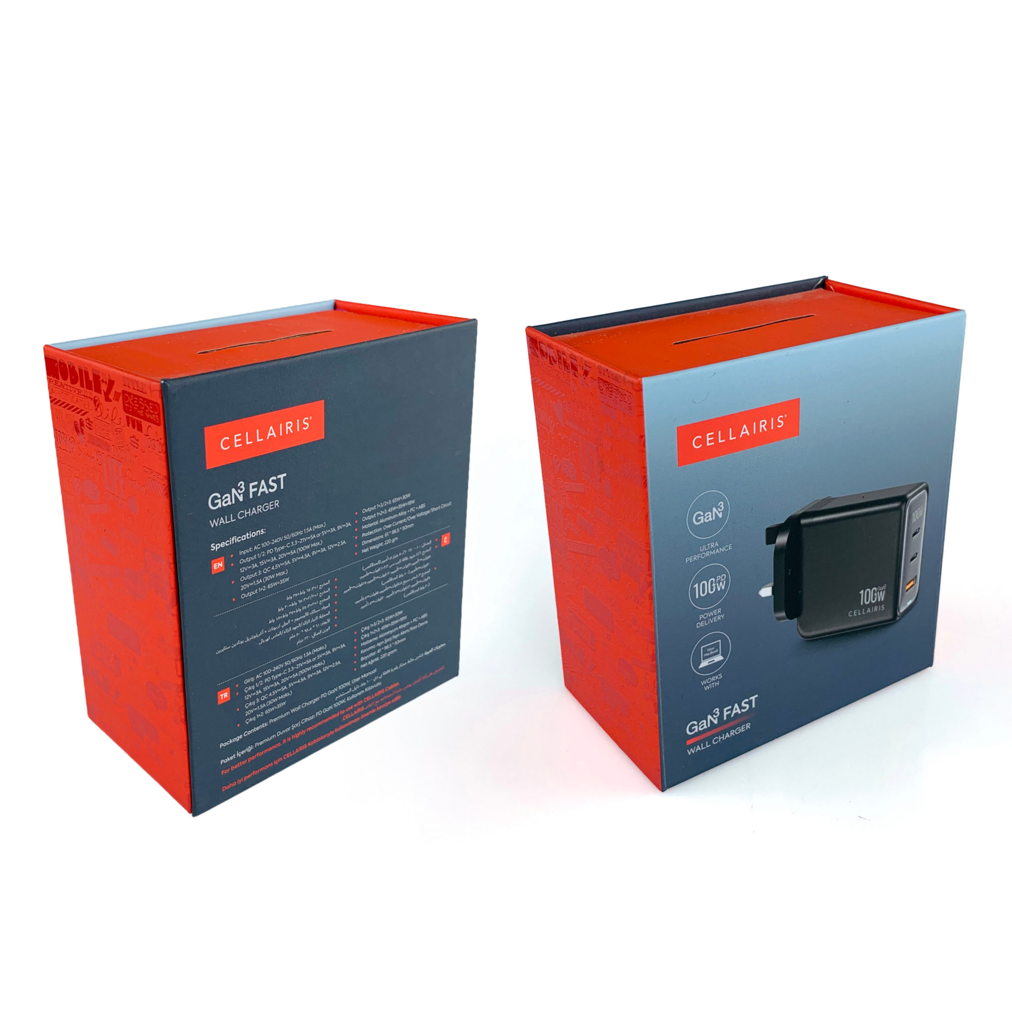 China Low MOQ Magnetic Closure Charger Adapter Packaging Boxes Electronics Components Packing Paper Box With Hooks supplier