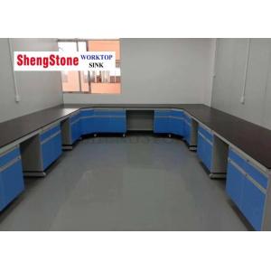 China Laboratory Countertops Epoxy Resin Workbench Matte Surface Black Color wholesale