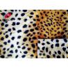 Leopard Printed 144 F 100% Polyester Velvet Fabric Velboa Blanket 240 GSM