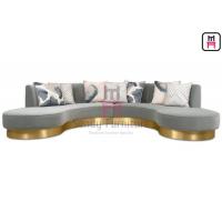 China Endless Arch Shape Commercial Booth Seating , Upholstery Fabric Sofa With SS Base on sale