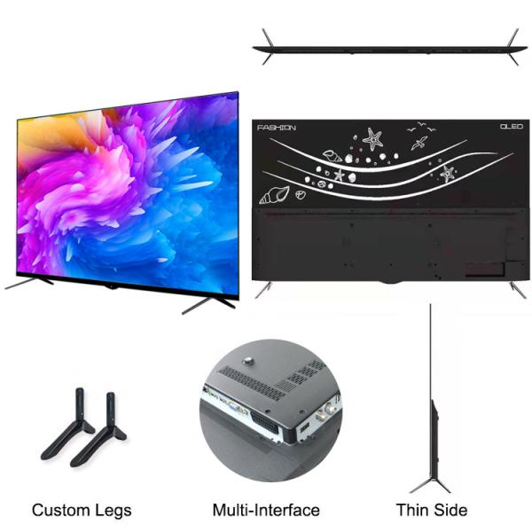 China 55/65/75/85インチウルトラHDスクリーンLEDディスプレイフラットデジタルミートLCDスマートOLEDスマートテレビ wholesale