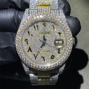 China High End Jewelry Moissanite Diamond Watch Rolex 2824 Natural Diamond Watch supplier