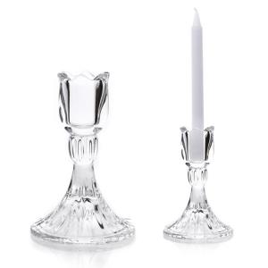 Lead Free Crystal Glass Candle Holder for Home Decoration