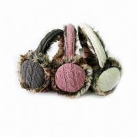 Acrylic Cable Design Earmuffs, Made of Fake Fur, Suitable for Women