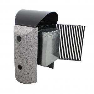 50 Litre Outside Outdoor Patio Trash Can With Sanding Zinc Spraying Finish