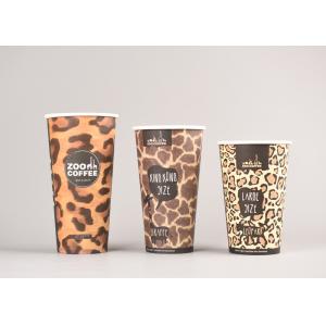 China Hot Drinks Take Out Coffee Cups Disposable With 3- Color Printing supplier