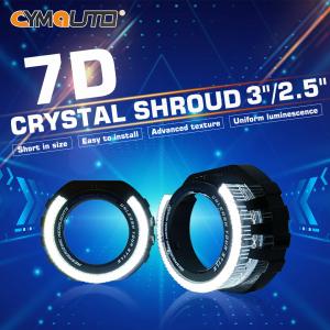 Sleek LED Angel Eyes Crystal Shroud 2.5 Inch Monochrome White Fire Protection Line Group