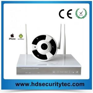 (5.0 GHZ) H-264-4 CHANNEL DVR RECORDER w/4 CH WIRELESS Panoramic SECURITY CAMERAS AND MULTI-RECEIVER