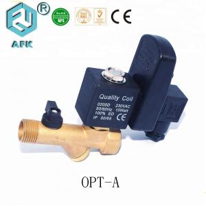 China Brass Water Solenoid 0.2~1.6Mpa , High Pressure Air Auto Drain Valves With Timer supplier