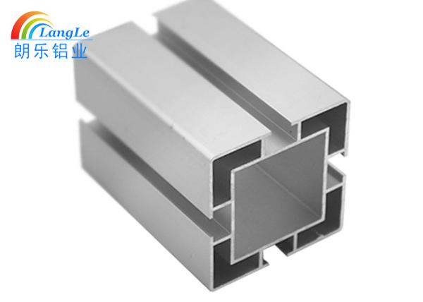 4 Open Slot Anodized Aluminum Extrusions For Mechanical Automation System 6000mm Length