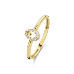 9K Gold Ring With Silver Diamond Engagement Ring For Women