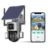 China デュアル・リンクージー モーション検出 太陽光発電のWiFiセキュリティカメラ 4K wholesale