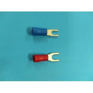 PVC Insulation Fork Crimp Terminals Electrolytic Copper Tin Plated