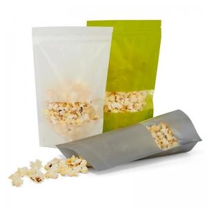 Rice Paper Sealable Food Bags , Vacuum Food Storage Bags With Window Panel