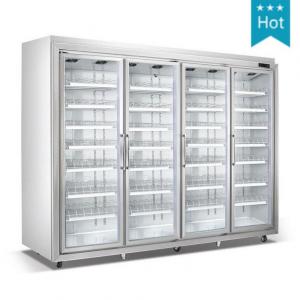 China Supermarket 4 Door Refrigerators Freezer / Fridge / Chiller upright display Vertical refrigerators supplier