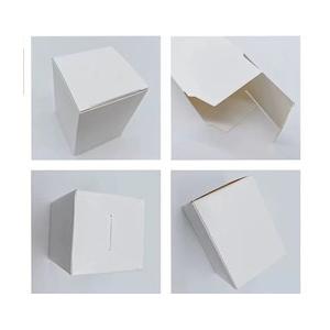 Customized Small Plain Recycled Paper Gift Box White 10x10x7 Cake Box