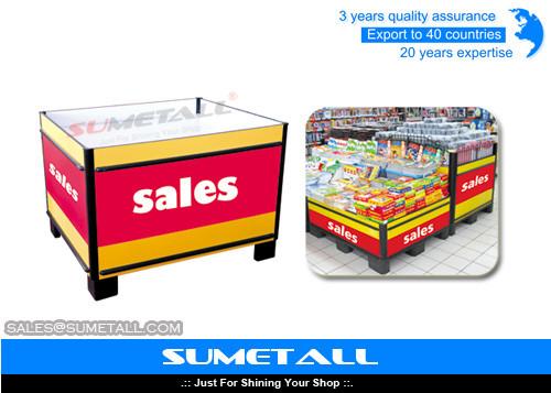 Supermarket Promotional Display Counter Table