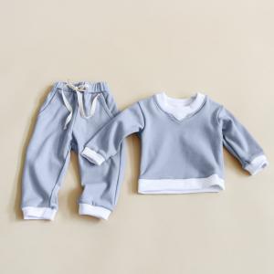 Neutral Kids Fleece Sweatshirt Set Printed Loungewear Sweatpants 2 PCS Pullover Sweat Shirt