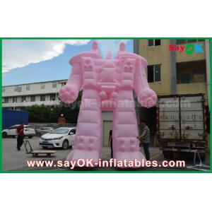 Pink Oxford Cloth / PVC Inflatable Robot For Outside Advertising Products