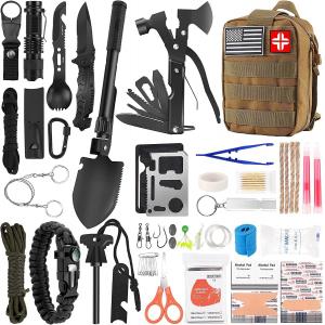 China Emergency Survival Kit and First Aid Kit, 142Pcs Professional Survival Gear and Equipment with Molle Pouch supplier