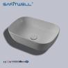 China Lavabo de cerámica Art Wash Above Counter Basin del lavabo rectangular del color de Chaozhou Matt Grey Modern wholesale