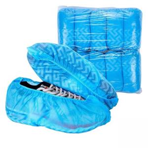 Blue 30g Disposable Shoe Protectors Non Woven Non Slip Shoe Covers