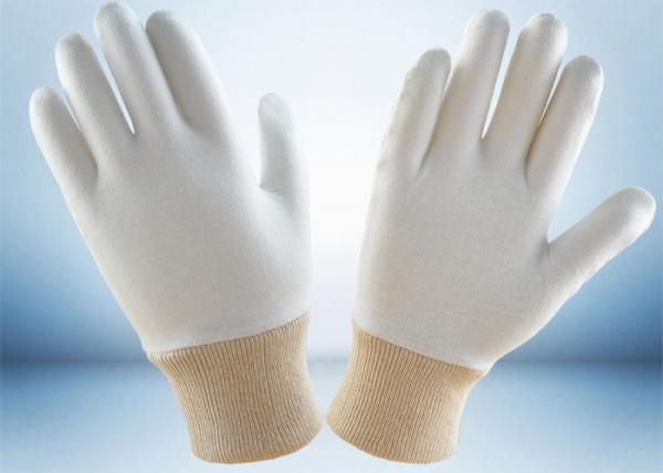 mens white cotton industrial work gloves with knit wrist heavy duty designing