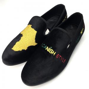 China Wear Resistant Mens Velvet Loafers , Men Casual Shoes With Black Color supplier
