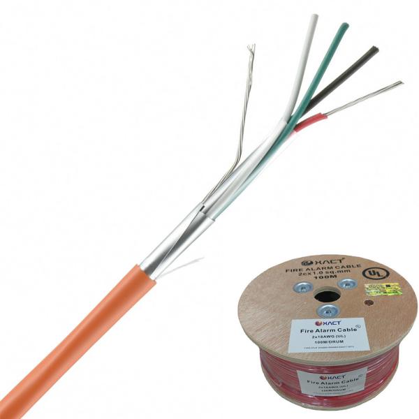 2x1.0mm2 Solid Copper Conductor Shielded PVC Twisted Pair Fire Alarm Cable for Emergency