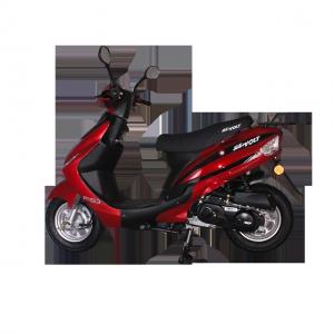 White And Red Color Two Wheel Gas Moped Scooter 3.6 Nm / 7500 Rpm Torque