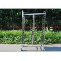 China Double Line 15 Tier Sheet 1.5mm Stainless Steel Rack Trolley on sale