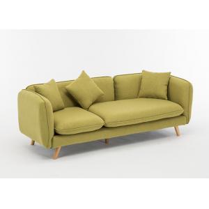 China Leisure Modern Bedroom Furniture Fruit Green 3 Seater Fabric Sofa Elegant supplier