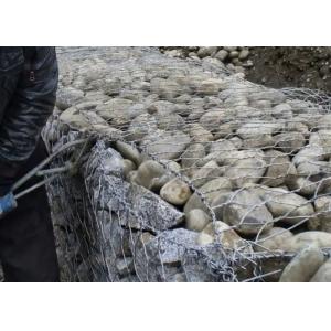 80x100mm Pvc Coated Gabion Wire Mesh In Flood Control Retaining Wall