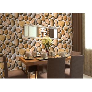 China Cobblestone Printing Natural Style 3D Home Decoration Wallpaper CE / ISO / SGS / CSA Test supplier