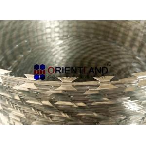 Steel Concertina Barbed Wire / BTO 22 Razor Sharp Wire For Government Buildings