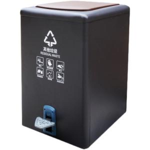 China Rust Proof Foot Operated Waste Bin Large Metal Trash Can With Recycle wholesale
